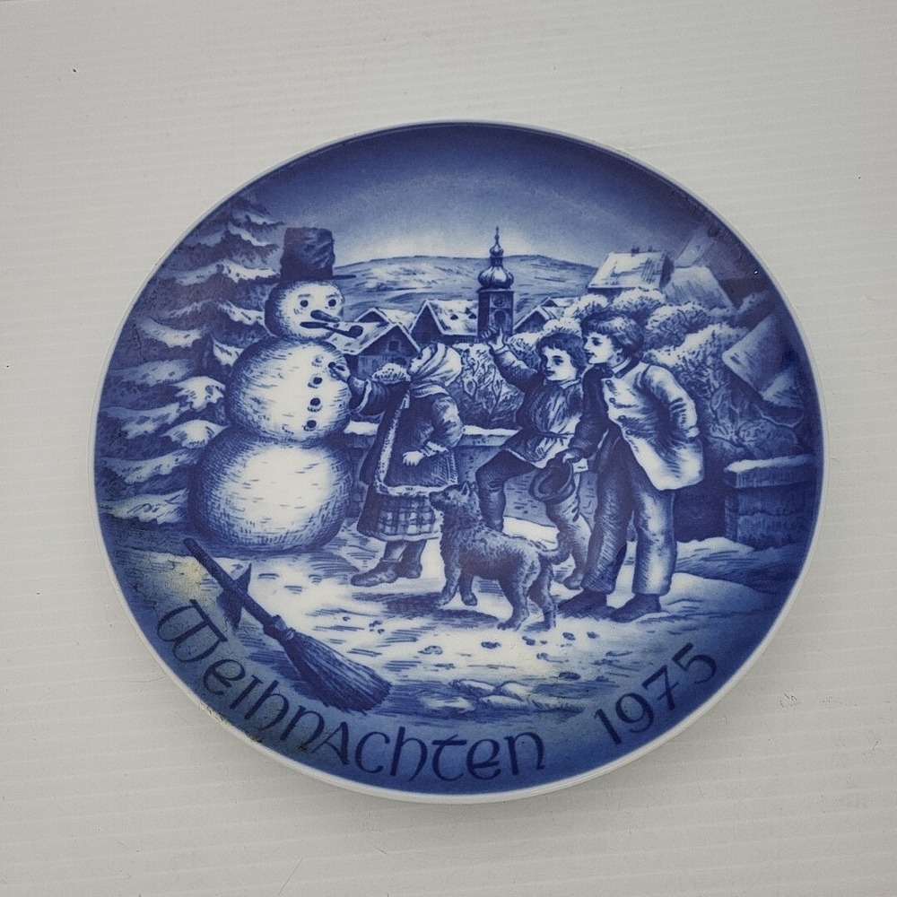 Bareuther Weihnachten‎ Blue Christmas Plate, '75